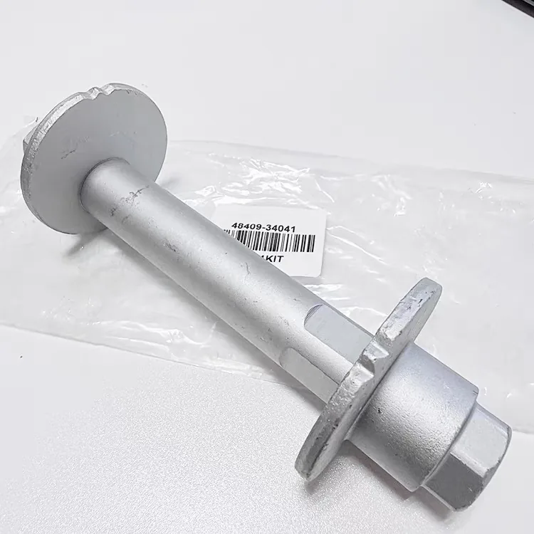 Bullone eccentrico con etichetta 48409-34041, disco con tacca e spianatura fresata sul gambo per il secondo disco