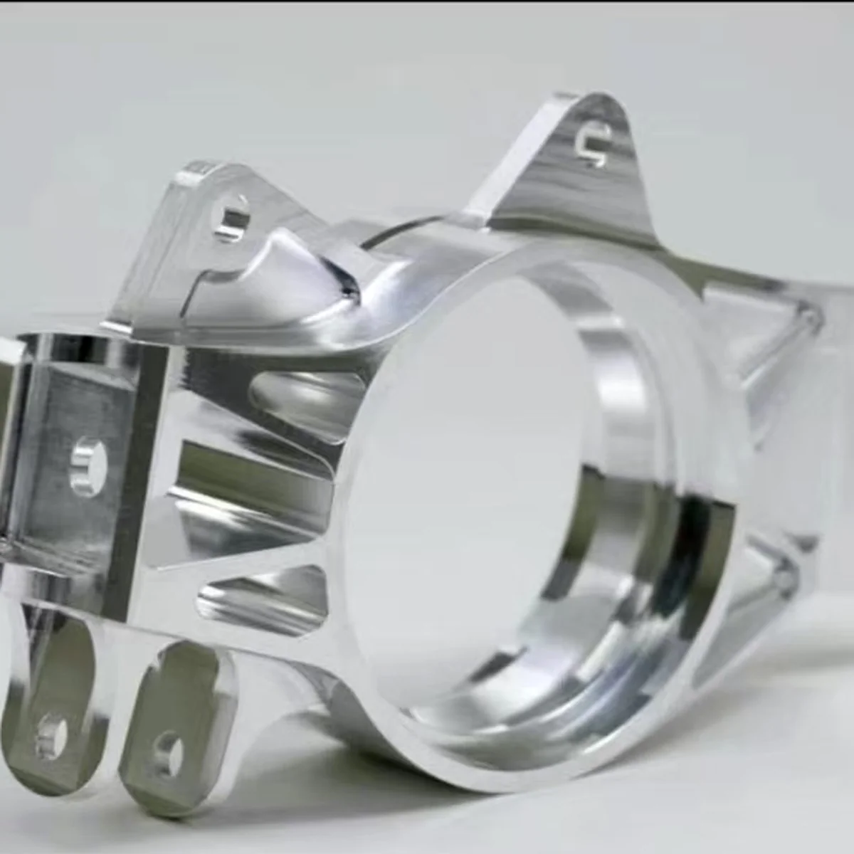 Complex 6061 aluminium bracket CNC machined by EKINSUN