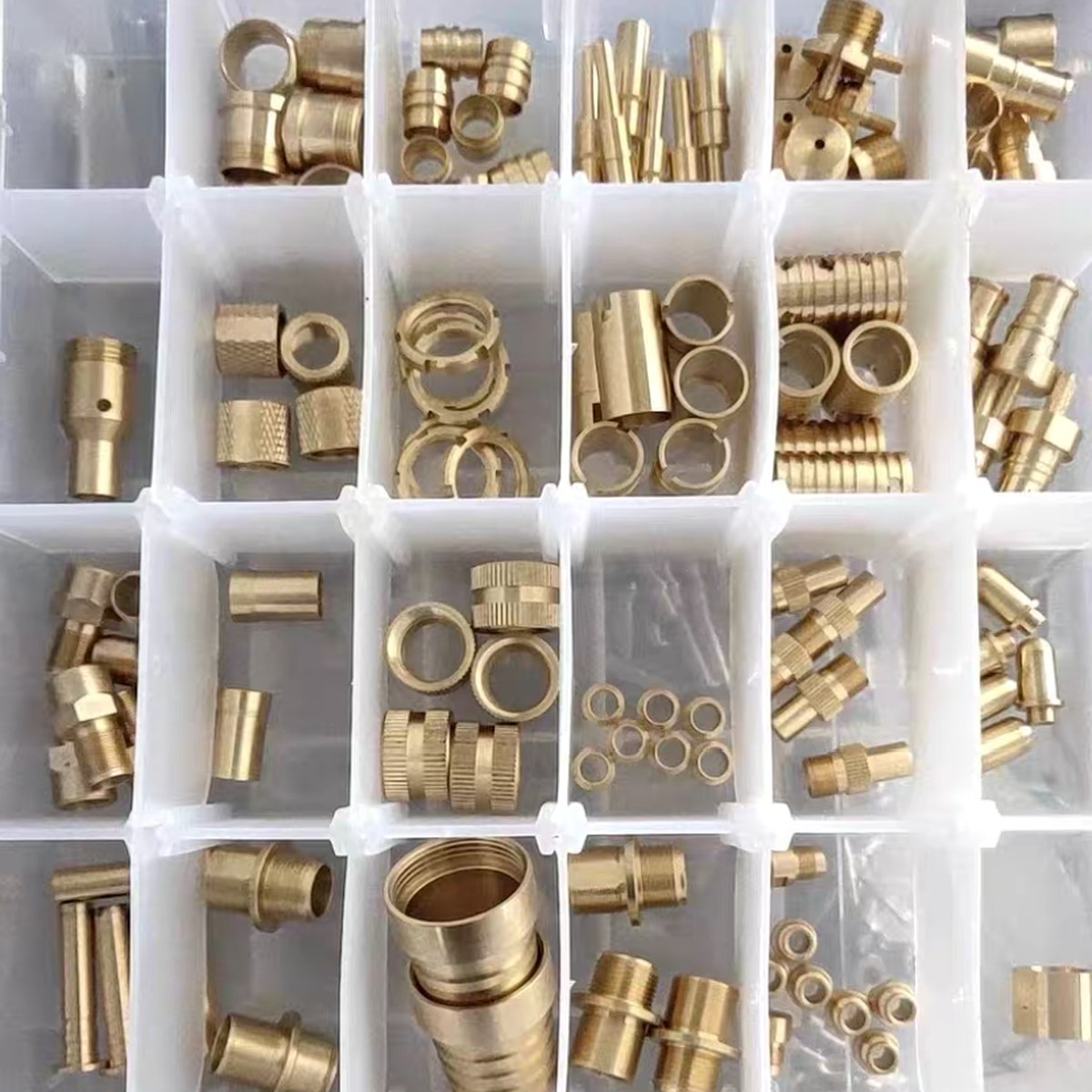 CNC Brass Fitting Assortment Box — EKINSUN custom manufacturing case photo