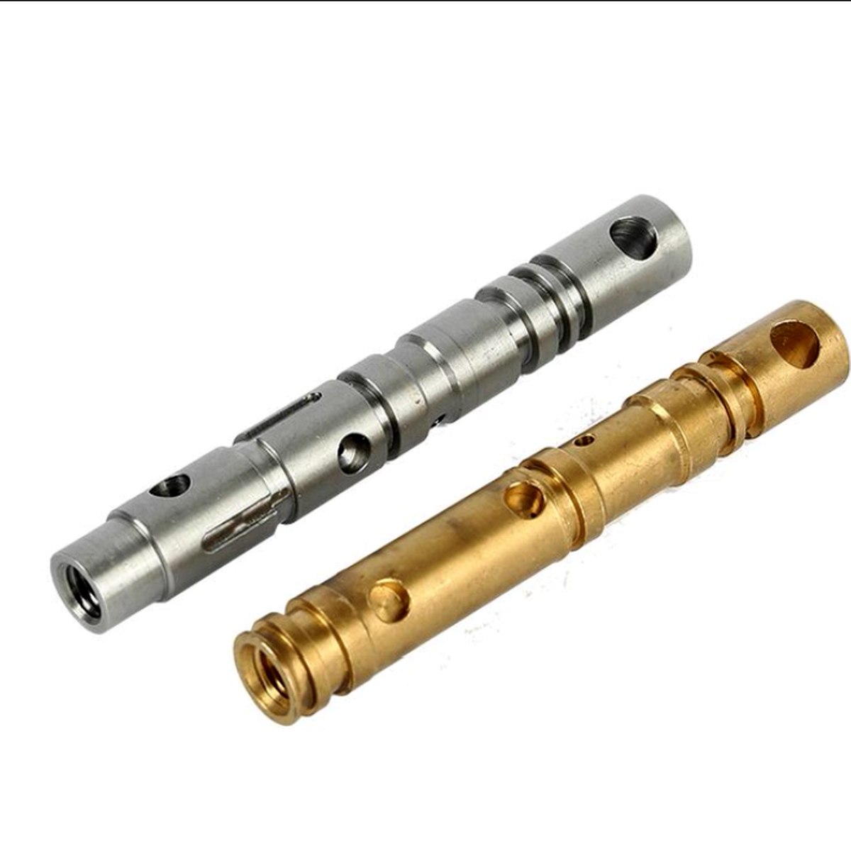 CNC Precision Shaft Brass Steel Pair — EKINSUN custom manufacturing case photo