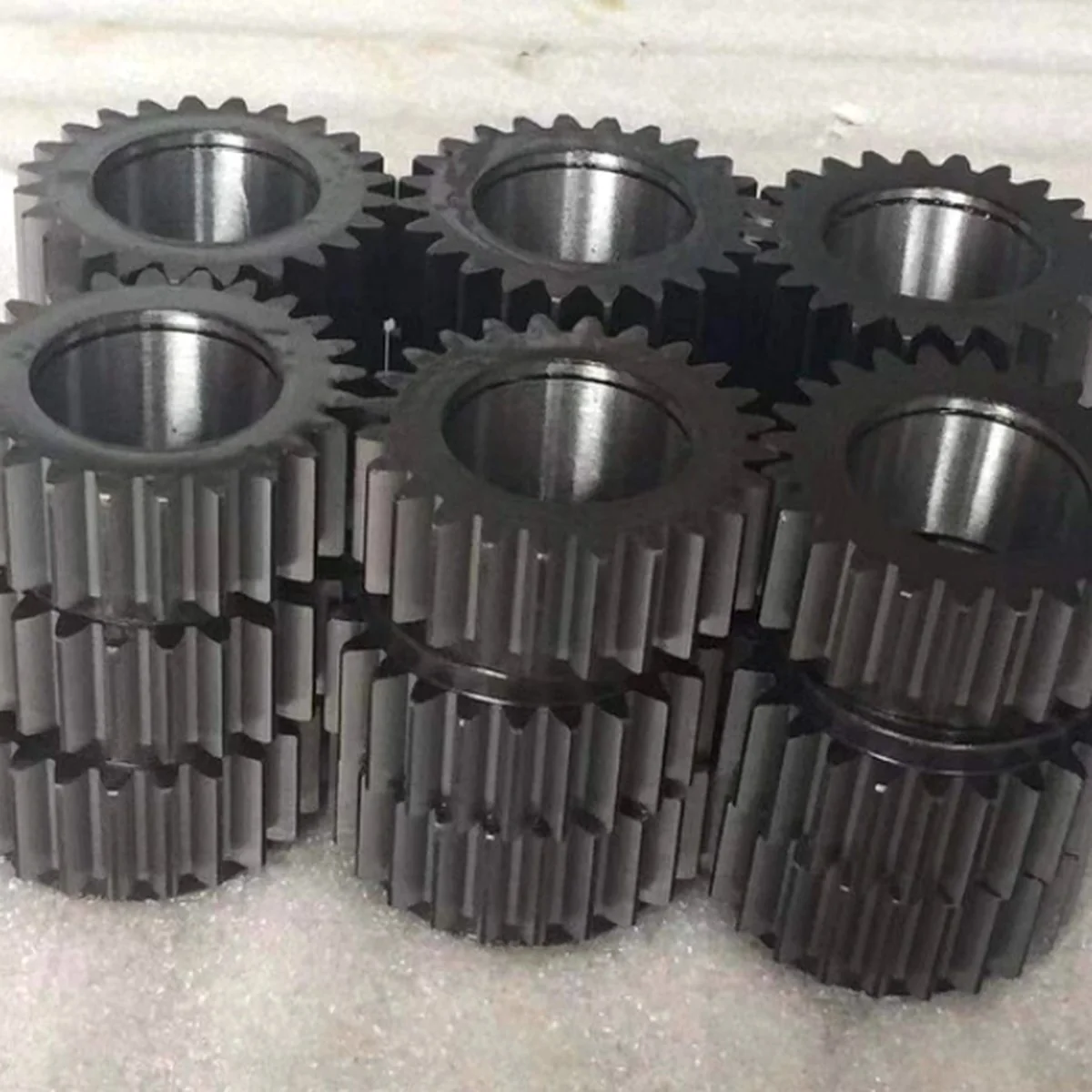 Batch of CNC-machined steel spur gears by EKINSUN