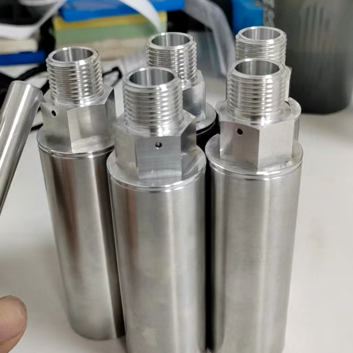 CNC Stainless Threaded Coupling Batch — EKINSUN custom manufacturing case photo