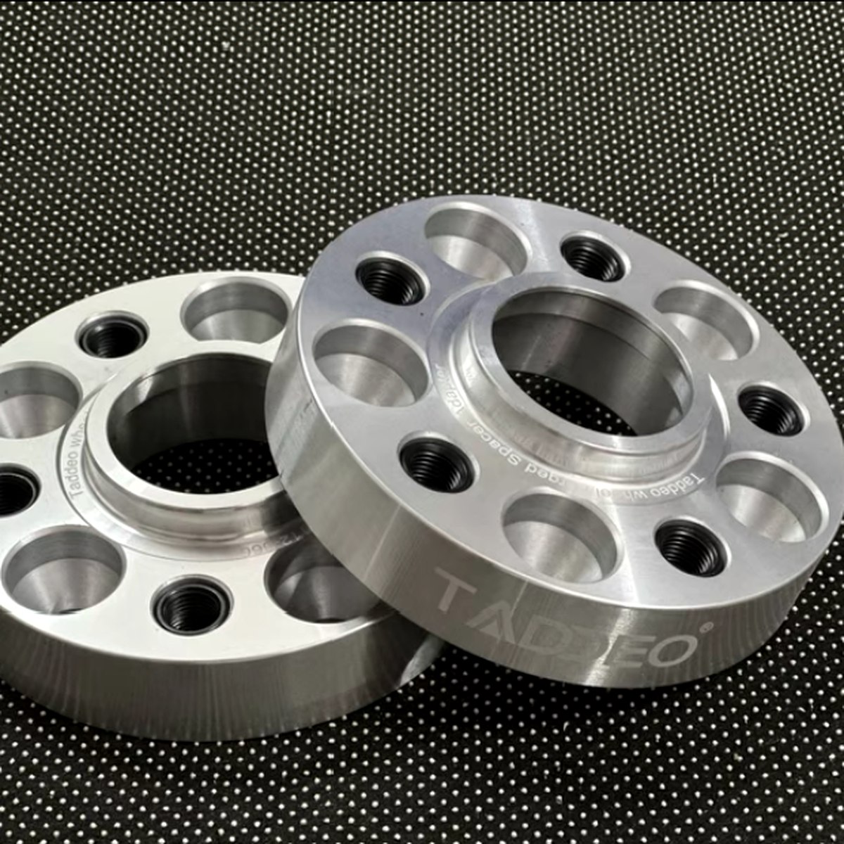 CNC Wheel Spacer Silver Branded — EKINSUN custom manufacturing case photo