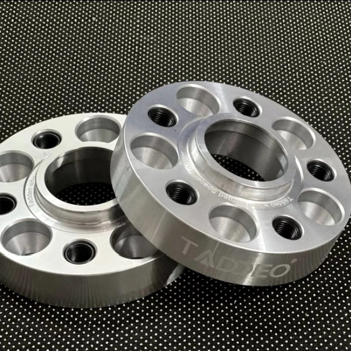 CNC Wheel Spacer Silver Branded — EKINSUN custom manufacturing case photo