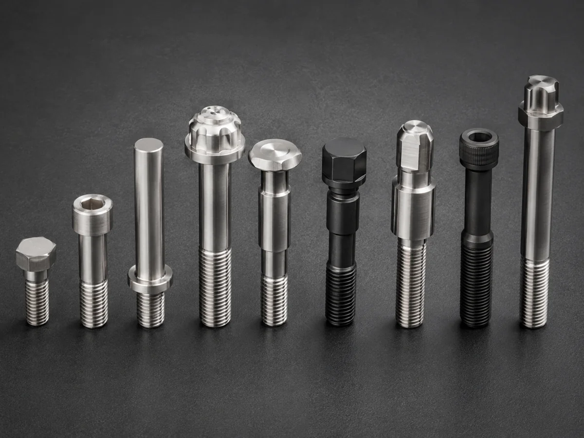Custom bolts in special lengths, shoulder and stepped forms with different head types