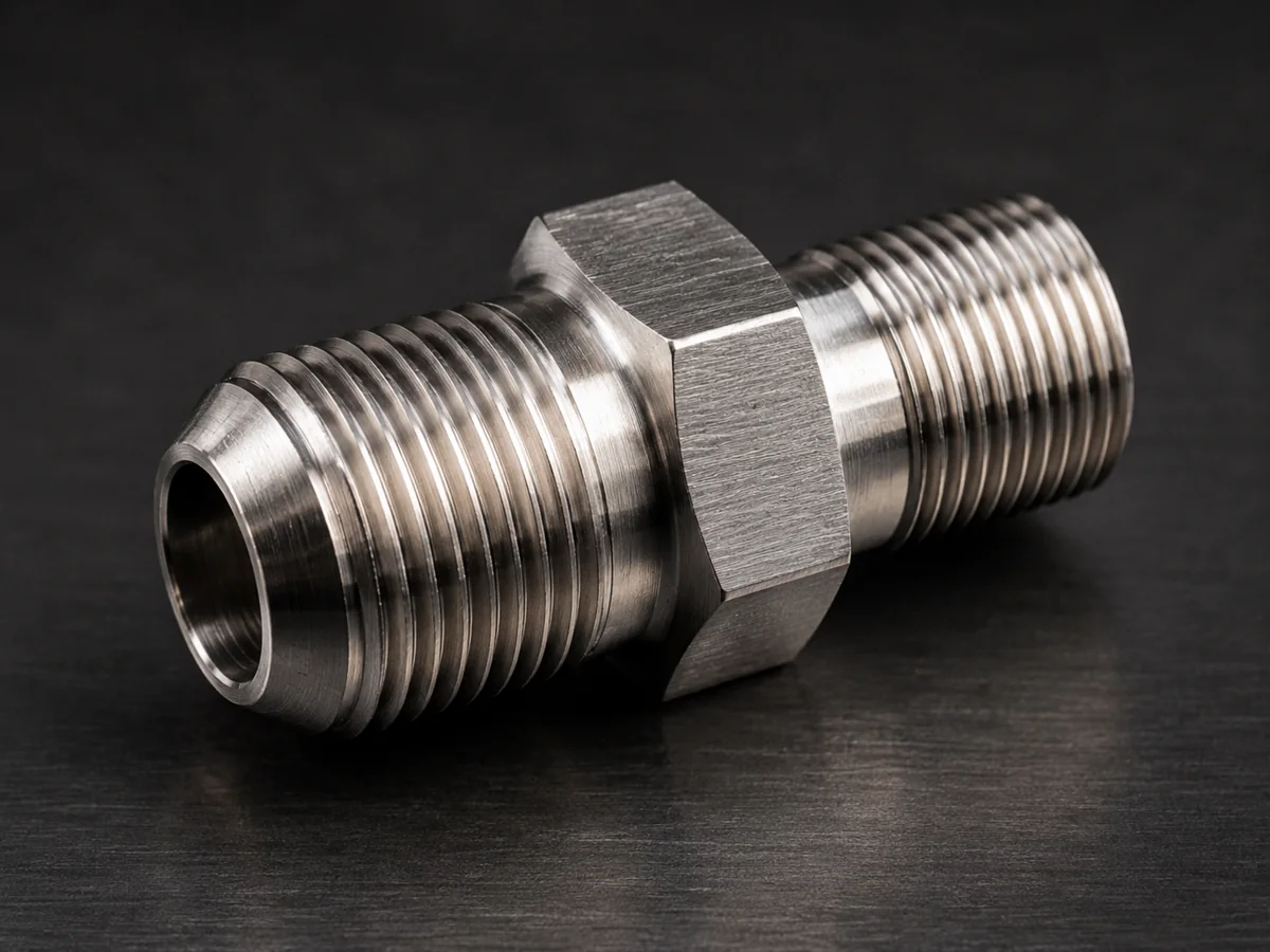 Custom thread adapter with two different threads on each end, machined to order