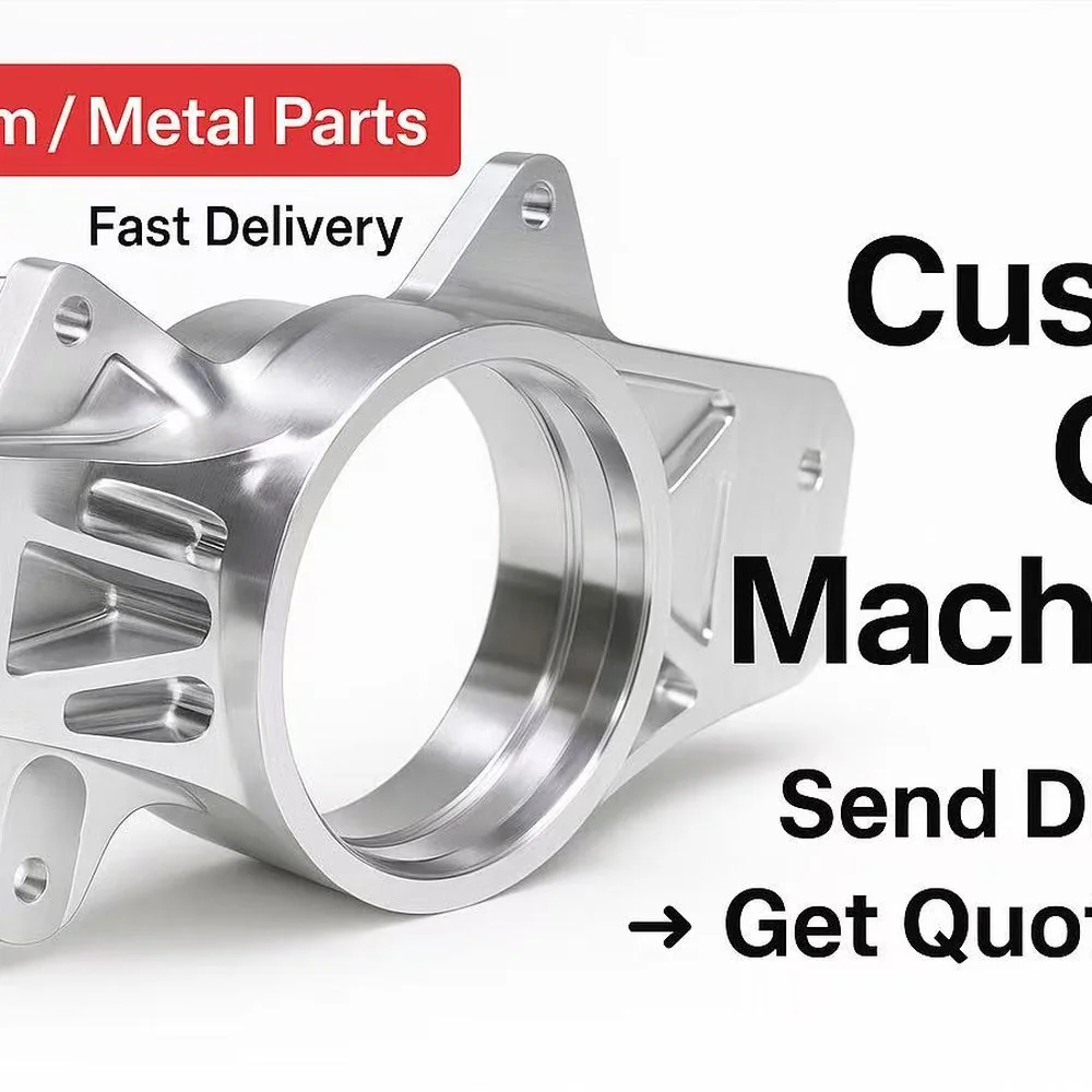 A single custom CNC-machined aluminium bracket — CNC has no tooling minimum, so one-off parts are routine