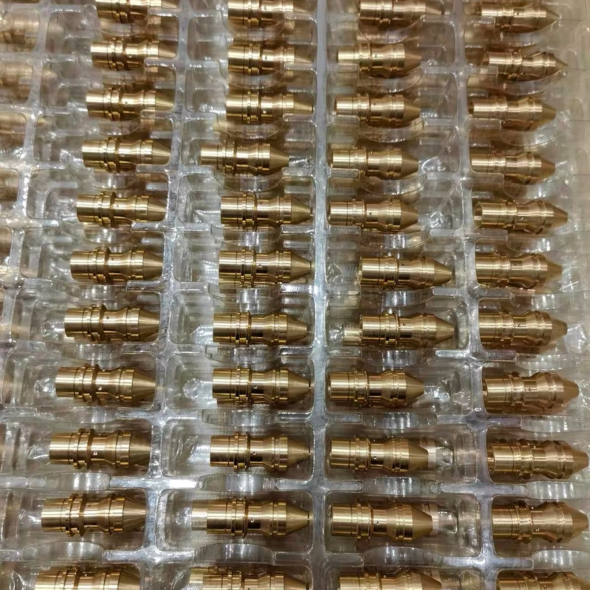 Brass fittings individually packed in blister cells for international shipping — EKINSUN factory