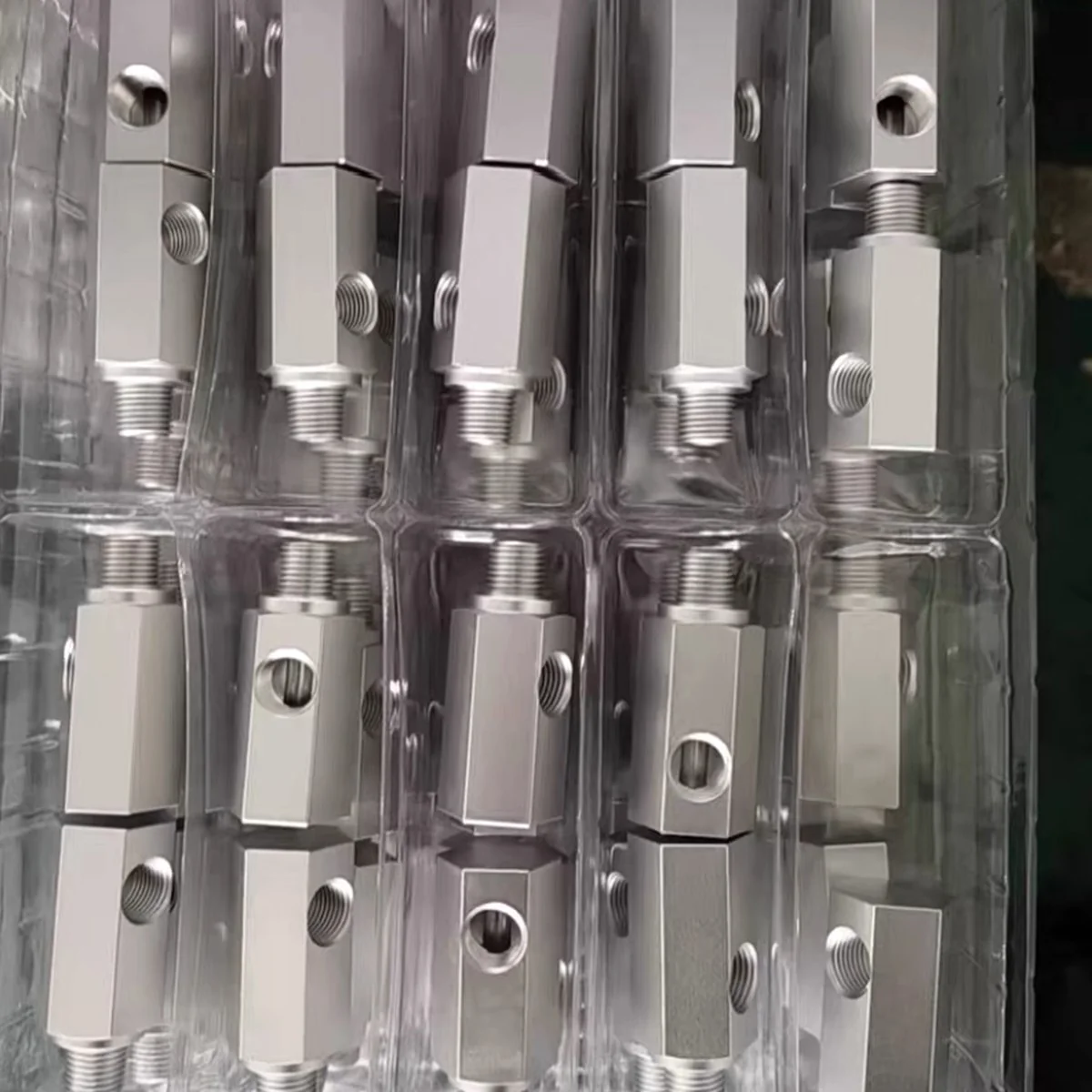 CNC Valve Body Parts Tray Packed — EKINSUN custom manufacturing case photo